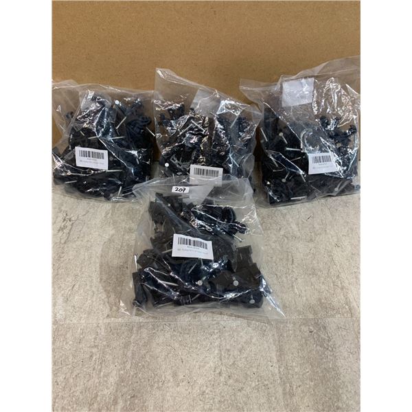 Lot Of 4 - 50 PCS Plumbing Half Clamps J-Hooks With Nails - 3/4in