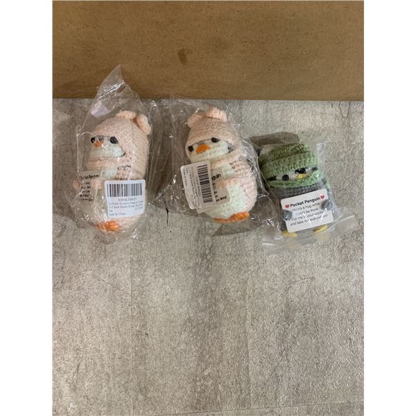 Lot Of 3 Positive Pocket Penguin Dolls