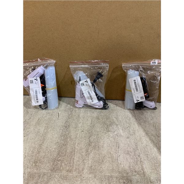 Lot Of 3 Glueguns With 20 Gluesticks Each