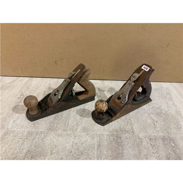 Lot Of 2 Vintage Woodworking Tools - 1 Dunlap Wood Plane & 1 Stanley Handyman Plane
