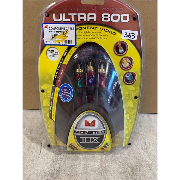 Monster Cable Ultra 800 THX Certified Component Video Cable - 12FT