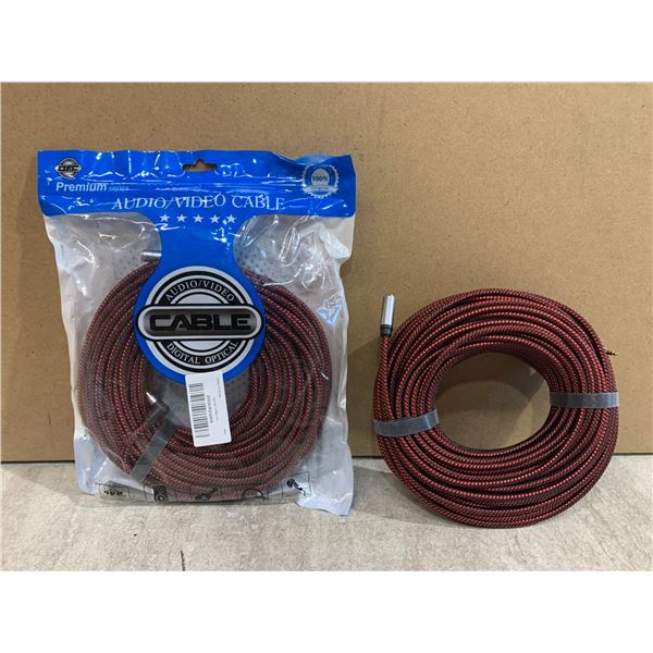 Lot Of 2 Premium Series Audio / Video Cable - 80FT