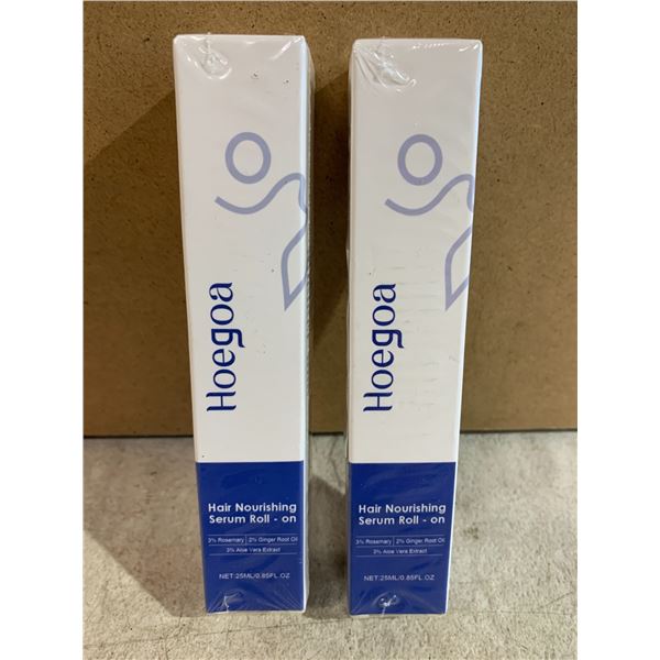 Lot Of 2 Hoegoa Hair Nourishing Serum Rolls - 3% Rosemary - 2% Ginger Root Oil - 3% Aloe Vera Extrac