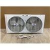 Image 1 : Cool Works 9in Twin Window Fan - 2 Speed Settings