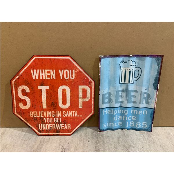 Lot Of 2 Metal Signs