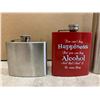 Image 2 : Lot Of 3 Different Flasks - 2 Normal Sized - 1 Mega Sized