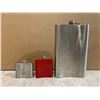 Image 3 : Lot Of 3 Different Flasks - 2 Normal Sized - 1 Mega Sized