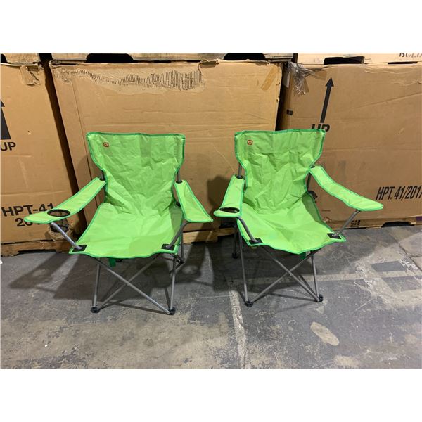 Lot Of 2 Lime Green Outbound Camping Chairs