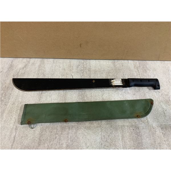 Machete With Green Sheathe
