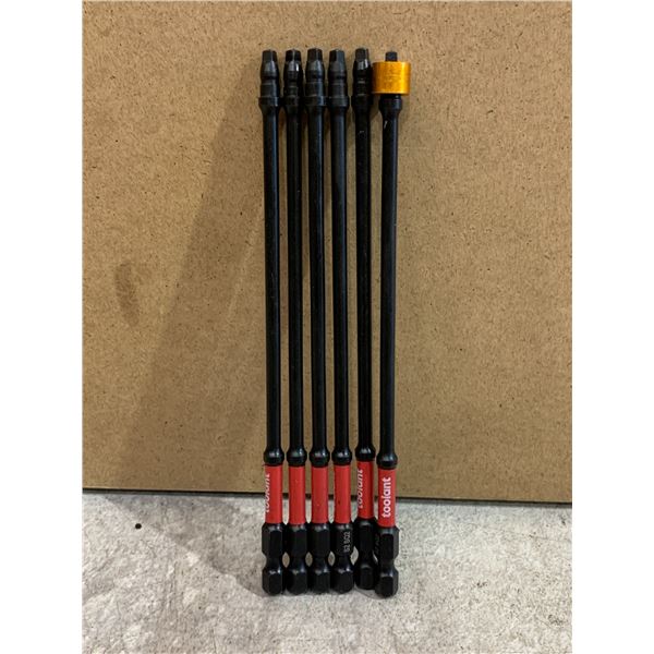6 PCS - Robertson Square Bits Set #2, 6in LONG S2