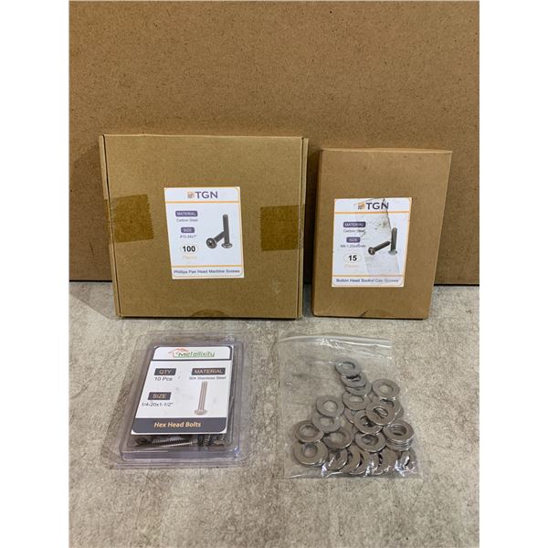 Assortment Of Hardware - Washers - Screws - & Bolts