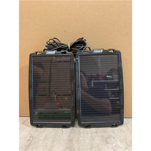 Lot Of 2 Coleman 12-Volt Solar Battery Maintainers & Trickle Chargers