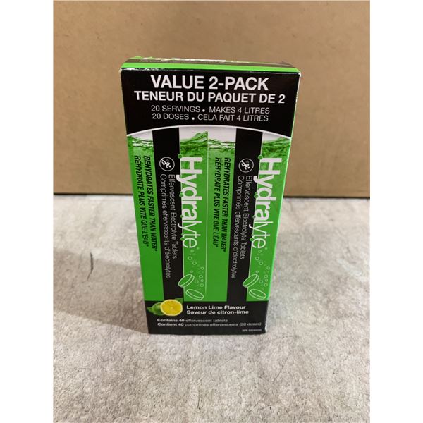 2 Pack - Hydralyte Effervescent Electrolyte Tablets - 20 Servings