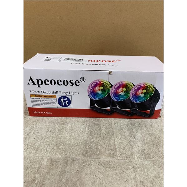 Apeocose 3 Pack Of Disco Ball Party Lights