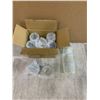 Image 2 : 12 PCS - Clear Stackable Ribbed Glasses