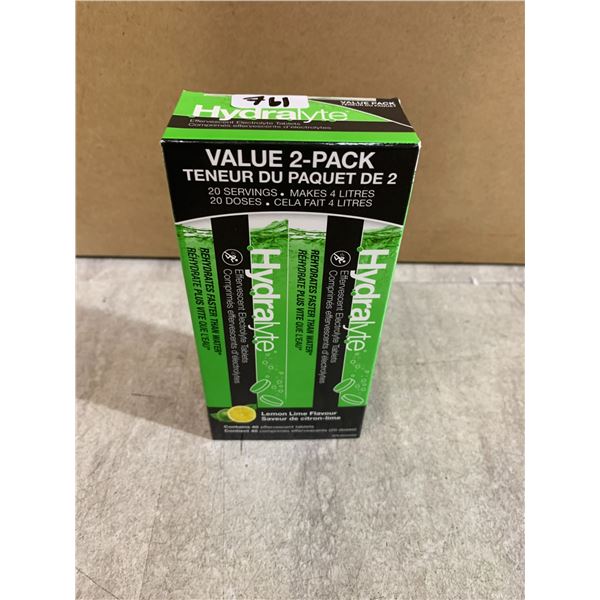 2 Pack - Hydralyte Effervescent Electrolyte Tablets - 20 Servings