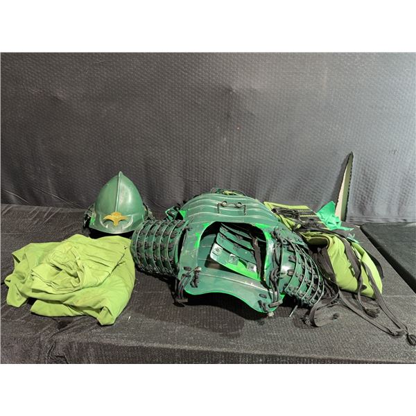 Green Japanese Samurai-Style Costume Armour Set
