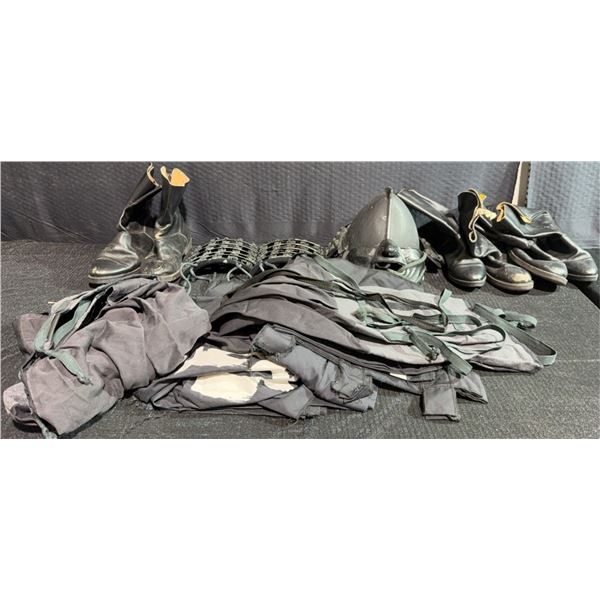 Black Costume Boots, Helmet, Armour, and Garments