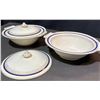 Image 6 : Johnson Bros. Old English Fine China Dinnerware Set, Blue Border, 62 Pieces