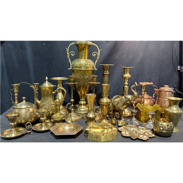 Brass Decor, Candlesticks, Vases and more