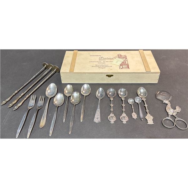 Silver Plate Flatware and Novelty Rooster Egg Cutter