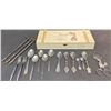 Image 1 : Silver Plate Flatware and Novelty Rooster Egg Cutter