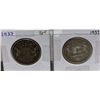 Image 6 : 9 Canadian 50 Cent Silver Coins, 1903–1937