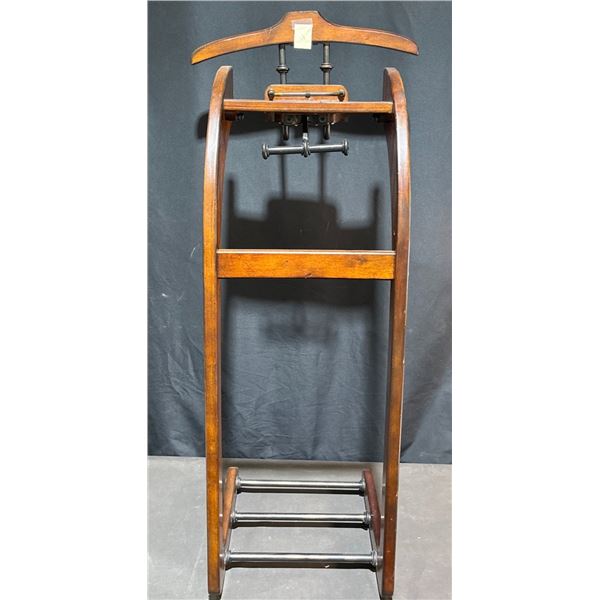 Wood and Metal Gentleman's Valet Stand