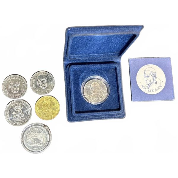 Canadian Commemorative Coins Including Pope John Paul II