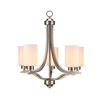 Image 1 : Commercial Electric 5-Light Brushed Nickel Chandelier With Glass Shades