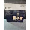 Image 5 : Commercial Electric 5-Light Brushed Nickel Chandelier With Glass Shades