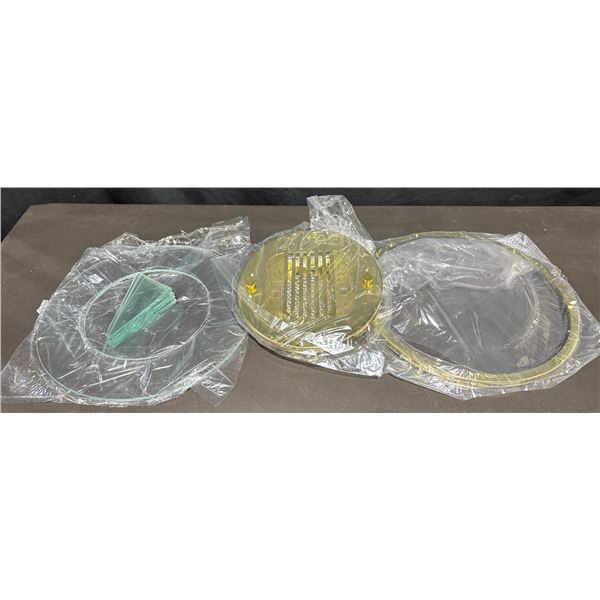 Nadair SM-500 Light Fixture Glass and Brass Component Set