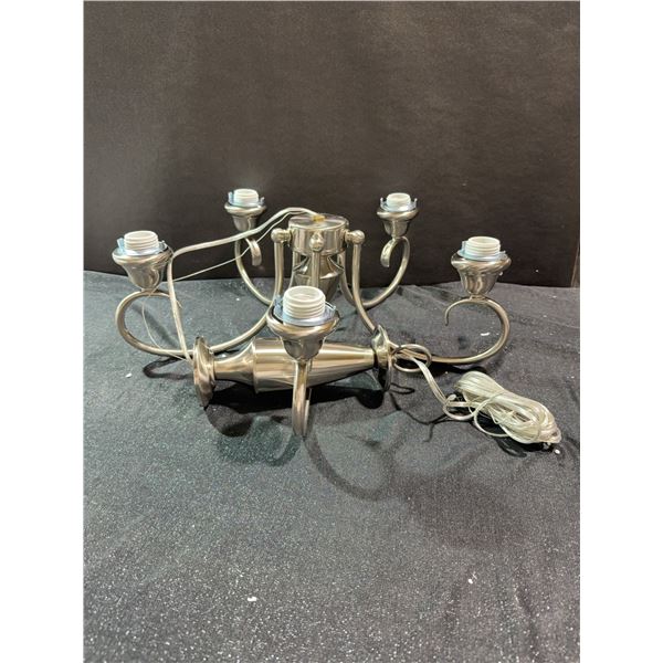 Commercial Electric 5-Light Chandelier with Frosted Glass Shades