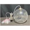 Image 2 : Home Decorators Collection 1-Light 60W Brushed Nickel Globe Pendant