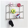 Image 1 : Hyper Tough 3-Tier Wall Mounted Sports Rack, Satin Nickel