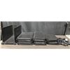 Image 1 : Black Plastic Interlocking Storage Bins and End Caps