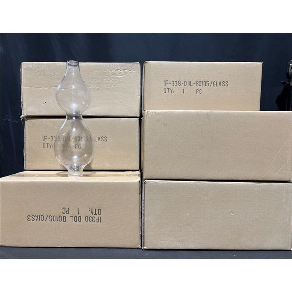 10 Double Gourd Shaped Clear Glass Lamp Chimneys