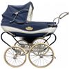 Image 1 : Oxford Peg Blue and White Baby Pram Carriage