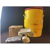 Image 1 : Igloo 10 Gallon Yellow Cooler & AmeriTop LED Security Light