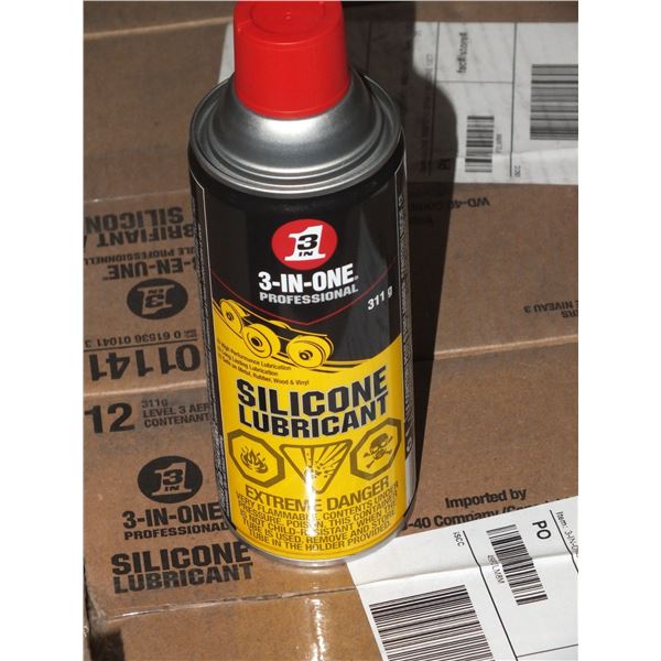1 Case Of 12 Of 3 in 1 Professional Silicone Lubricant