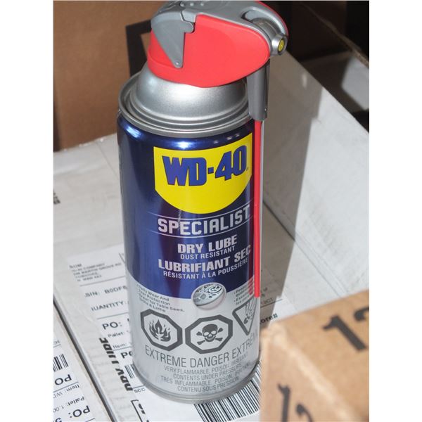 1 Case Of 12 Cans Of WD-40 Dry Lube Dust Resistant