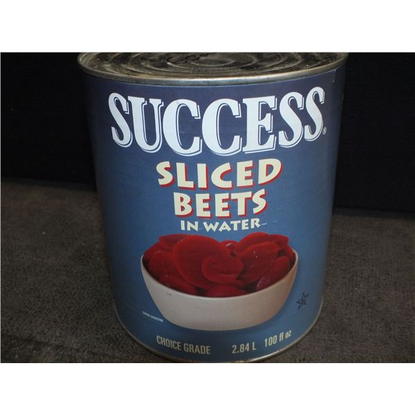 Four 2.84L Cans Of Sliced beets In Water