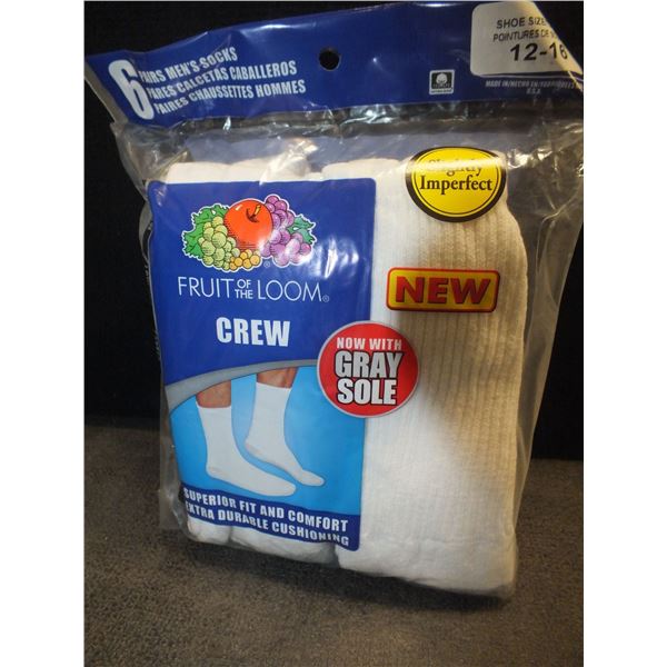 1 Pack Of 6 Men's Crew Socks