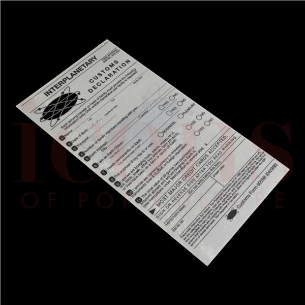 Men in Black 3 - Interplanetary Customs Declaration Prop - 62-21