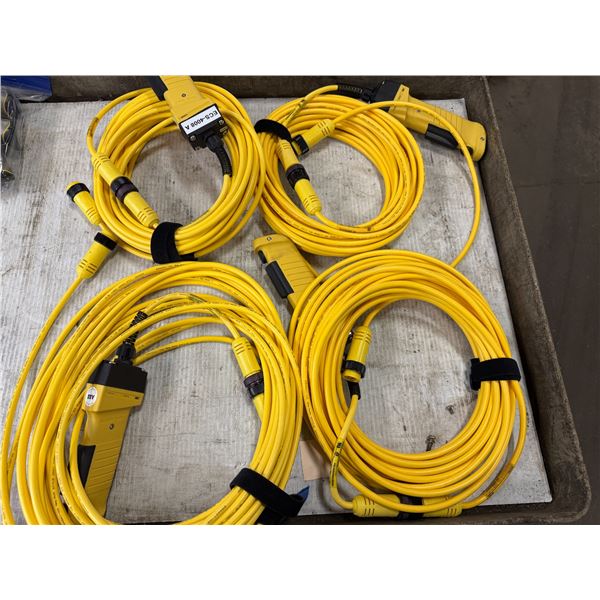 (4) ABB / Jokab Safety #JSHD4-3 3 Position Handheld Controllers w/ Cables