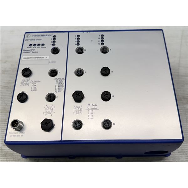 Hirschmann #OCTOPUS OS30-000804T6T6T5-VBBY99GMSE3S Managed IP67 Ethernet Switch