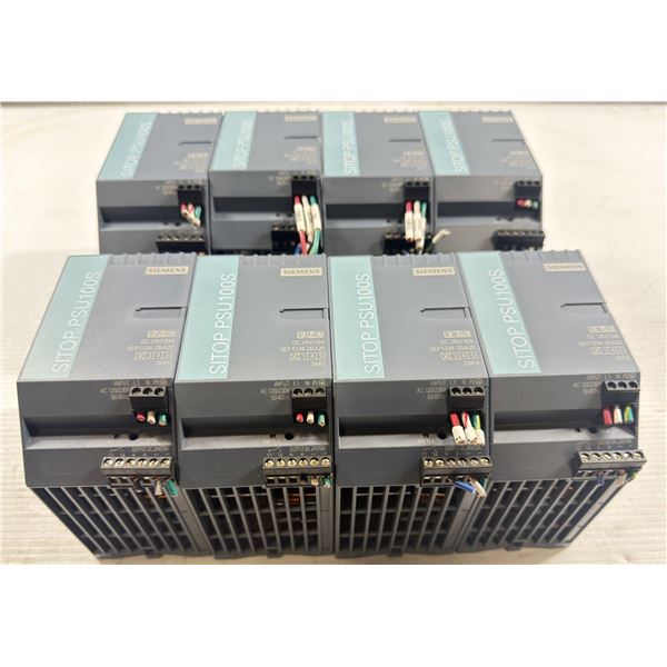 Lot of (8) Siemens #SITOP PSU100S / #6EP1334-2BA20 Power Supplies