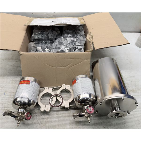Lot of Misc. Bla Zero Clean Agent Extinguishing System Units, Clamps, Brackets