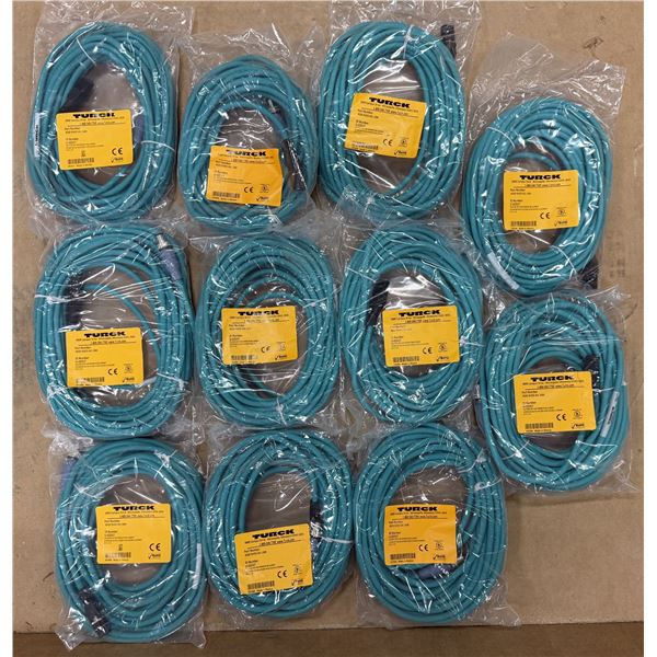 Lot of (11) Turck #RSSD RJ45S 441-10M / U-02557 Industrial Ethernet Cables
