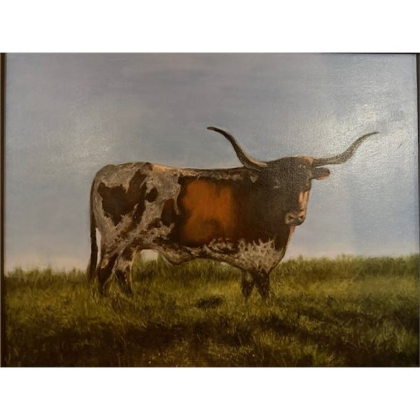 Longhorn Oil Painting on Canvas